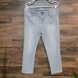 Athleta Jeans Size 16 Sculptek Skinny Crop Mid Rise Kenai Wash Gray Stretch